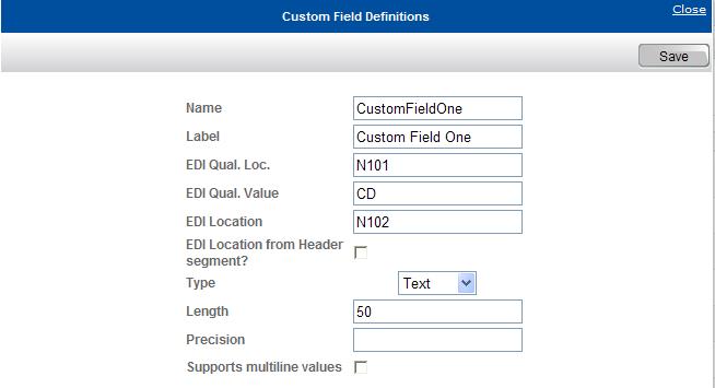 Using an EDI 888 Document to Populate Custom Field Values